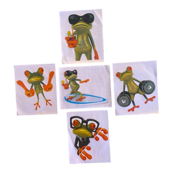 Funny Frog Sticker Set – Frog Decals for Signs, Laptops, Water Bottles Scrapbook - Picture 1 of 7